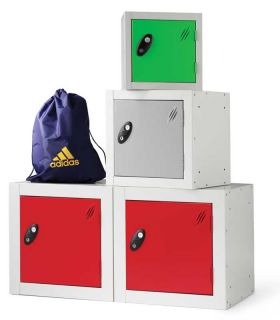 Probe 1 Door Padlock Latch Locking Small Modular Cube Lockers can be bolted together and door colours mixed if required