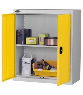 Probe LC403618 Double Door Cabinet 915x460 - Yellow Doors - Silver Grey body