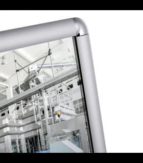 Vialux 4601PL 44x64cm Flat Safety Mirror | Aluminium Frame detail
