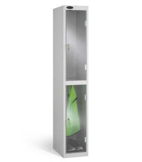Probe 2 Door Electronic Locking Clear Vision Anti-Theft Locker offering 100% visibility