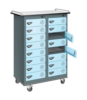 Probe UltraBox 4 Door Plastic Locker grey doors with optional sloping top