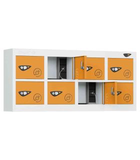 Probe UltraBox 4 Door Plastic Locker grey doors with optional sloping top