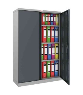 Phoenix SCL1491GGK 2 Door Grey Steel Storage Cupboard | Key Locking