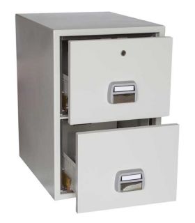 De Raat SF680-2DK 2 Drawer Fire Filing Cabinet 90 mins - open