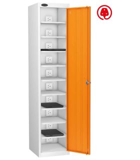 Probe 10 Laptops 1 Door Key Locking Charging Locker- orange