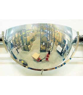 Vialux 51-57 57cm 1/2 Dome 3 Way Vision Warehouse Mirror