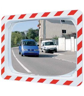 Convex Traffic Mirror with post or wall fixing 80x60cm - Vialux 556