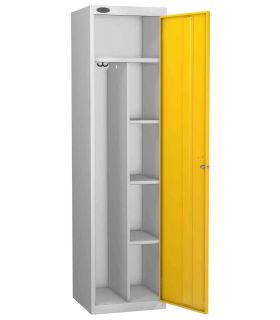 Probe Uniform Key Locking Locker 1780x460x460mm yellow door open