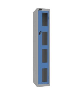 Probe Vision Panel 1 Door Padlock  Locking Anti-Stock Theft Locker sloping top fitted  red