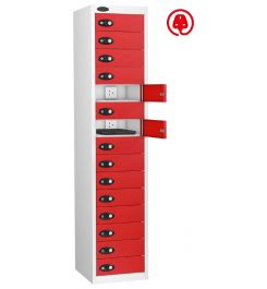 Probe LAPBOX 15 Laptops 15 Doors Charging Key Locking Locker - red