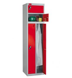 Probe Two Person Storage Combination Locking Locker 1780x460x460 red door open