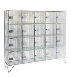 Wire Mesh Multi-Compartment Lockable Storage 20 Doors
