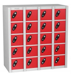 Probe MINIBOX 20 Door Key Locking Stacking Locker showing how 2 units can be stacked together