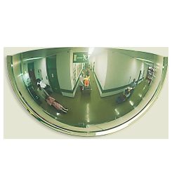 3 Way View Half Dome Wall Mirror 80cm - Panoramic 180 degree view
