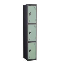 Probe 3 Door Back Pack Size Storage Locker Key Lock - jade/black