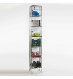 6 Tier Steel Wire Mesh Lockable Storage Locker