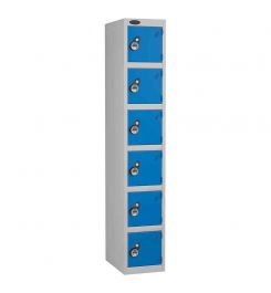 Probe 6 Door Combination Locking High Metal Locker blue