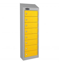 8 Door Combination Locking Mobile Phone Locker - Probe Wallet - Yellow