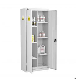 Probe AA-S Acid Alkali Corrosive 8 Compartment Steel Cabinet - doors open