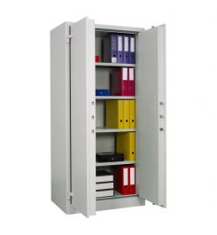 Chubbsafes Archive 640 Large Fire Security Cabinet door open with files