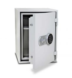 Burton Firebrand Size1 Fireproof Home Electronic Safe - door ajar
