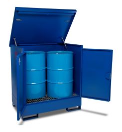 Drumbank Enclosed Steel Drum Store - Prop