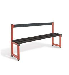 Probe Type C Single Bench Seat Black Polymer Slats