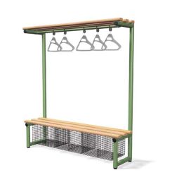 Probe Type G Single Bench with Hanging Rail Light Ash