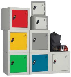 Probe 1 Door Key Locking Modular Small Steel Cube Lockers are ideal for primary schools