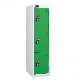 Probe Primary School 3 Door Lockers - Green Doors