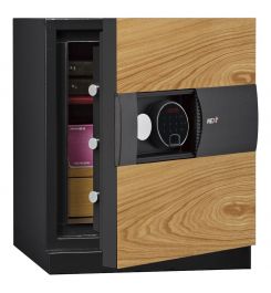 Phoenix Next LS7001FO Luxury Oak Panel 60 mins Fire Security Safe - door ajar