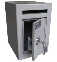 Burton Mini Teller Day Deposit Safe Key Locking  - door ajar
