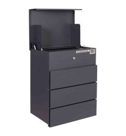 Phoenix PB0581BKG Outdoor Smart Parcel Box - open with barcode for scanning