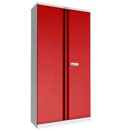 Phoenix SCL1891GRE 2 Door Red/Grey Steel Storage Cupboard | Electronic