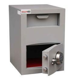 Securikey Mini Vault Silver 2 Deposit Safe Digital Lock - safe door ajar