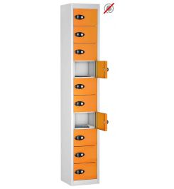  8 Door 8 Tablet Storage Locker  - Probe TABBOX 8D - orange
