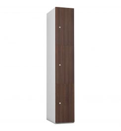 Probe 3 Door Walnut TimberBox MFC Woodgrain Door Steel Locker