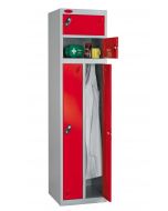 Probe Two Person Storage Combination Locking Locker 1780x460x460 red door open