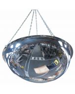 Wide Angle Ceiling Dome Convex Mirror - Vialux 80cm - showing chain fixing