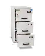 Burton FF300K 3 Key Drawer Fire Resistant Filing Cabinet - all drawers open