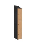 Probe 3 Door Walnut TimberBox MFC Woodgrain Door Steel Locker