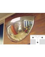 Moravia Panoramic 3 way Vision 90cm 180 degrees 1/2 Dome Convex Wall Mirror in use