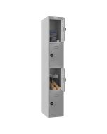 Next Day Delivery Locker | Phoenix PL 300D 4 Door Combination Lock - Grey