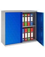 Phoenix SCL0891GBK 2 Door Blue Key Locking Steel Storage Cupboard open