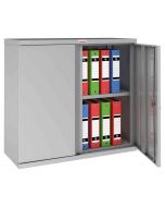 Phoenix SCL0891GGK 2 Door Grey Key Locking Steel Storage Cupboard - open