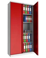 Phoenix SCL1891GRK 2 Door Red Steel Storage Cupboard | Key Locking - open
