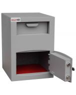 Securikey Mini Vault Silver Deposit Safe 2 Key Lock deposit - safe door open