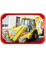 Civil Works Convex Safety Mirror with Red Frame  60x40cm - Vialux R524