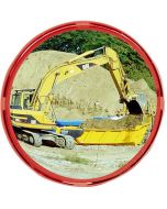 Civil Works Convex Safety Mirror with Red Frame 50cm - Vialux R515