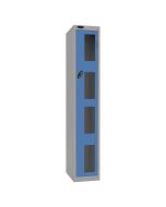 Probe Vision Panel 1 Door Padlock  Locking Anti-Stock Theft Locker sloping top fitted  red